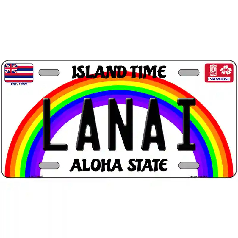 Lanai Hawaii Novelty Metal License Plate 12" x 6" (LP)