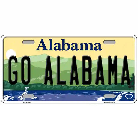 Go Alabama Novelty Metal License Plate 12" x 6" (LP)