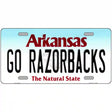 Go Razorbacks Novelty Metal License Plate 12" x 6" (LP)