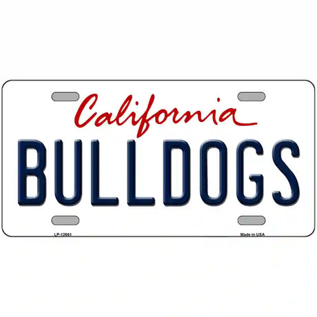 Bulldogs Novelty Metal License Plate 12" x 6" (LP)