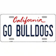 Go Bulldogs Novelty Metal License Plate 12" x 6" (LP)