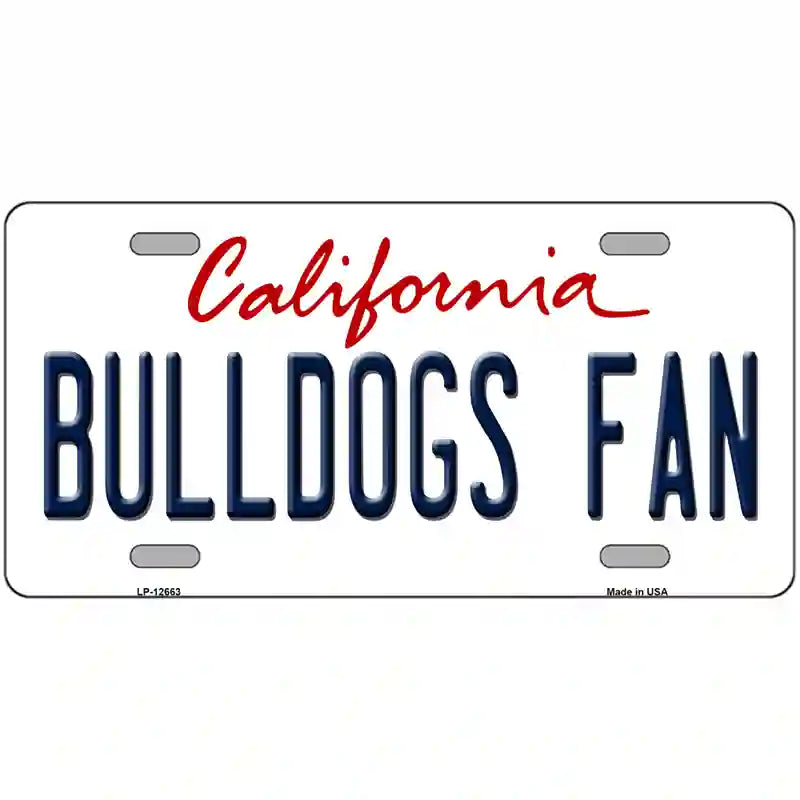 Bulldogs Fan Novelty Metal License Plate 12" x 6" (LP)