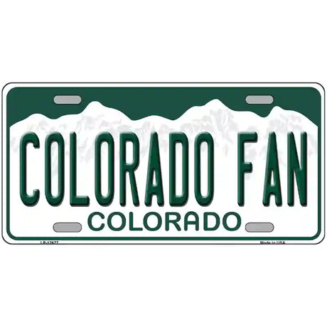 Colorado Fan Novelty Metal License Plate 12" x 6" (LP)