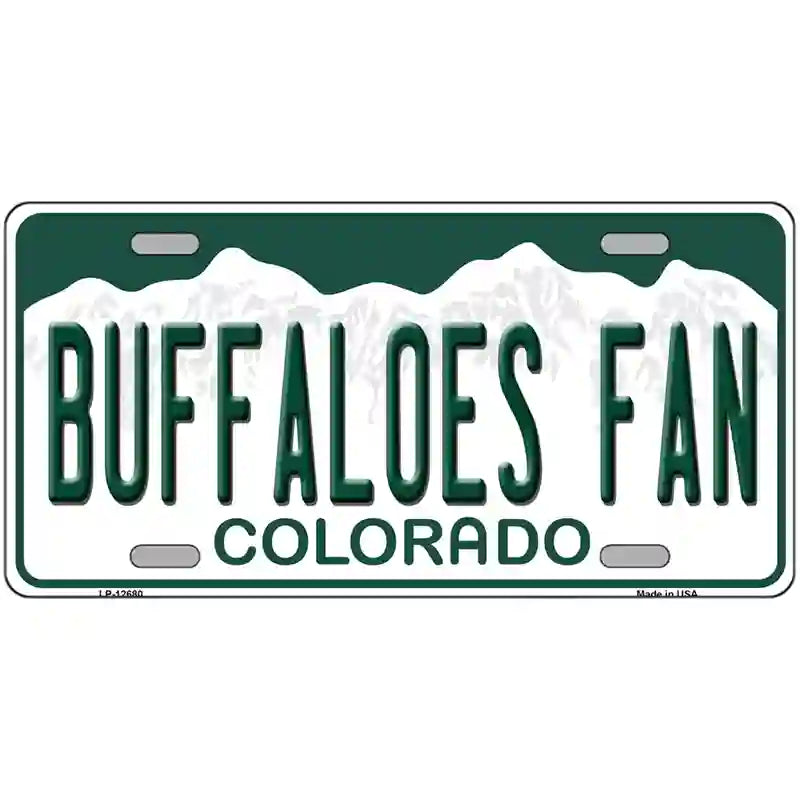 Buffaloes Fan Novelty Metal License Plate 12" x 6" (LP)