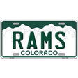 Rams Novelty Metal License Plate 12" x 6" (LP)