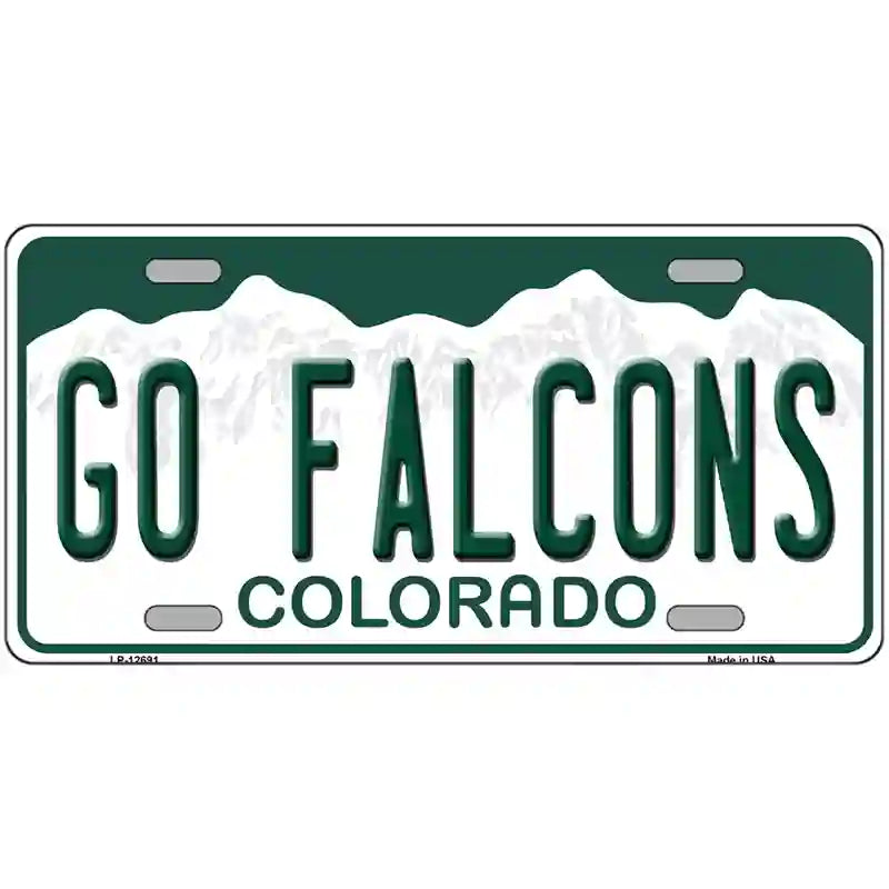 Go Falcons Novelty Metal License Plate 12" x 6" (LP)