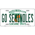 Go Seminoles Novelty Metal License Plate 12" x 6" (LP)