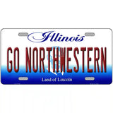 Go Northwestern Novelty Metal License Plate 12" x 6" (LP)