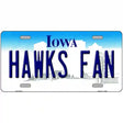 Hawks Fan Novelty Metal License Plate Tag 12" x 6" (LP)