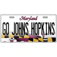 Go Johns Hopkins Novelty Metal License Plate 12" x 6" (LP)