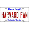 Harvard Fan Novelty Metal License Plate 12" x 6" (LP)