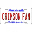 Crimson Fan Novelty Metal License Plate 12" x 6" (LP)