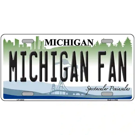 Michigan Fan Novelty Metal License Plate 12" x 6" (LP)