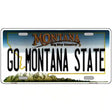 Go Montana State Novelty Metal License Plate 12" x 6" (LP)