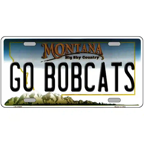 Go Bobcats Novelty Metal License Plate 12" x 6" (LP)