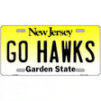 Go Hawks New Jersey Novelty Metal License Plate 12" x 6" (LP)