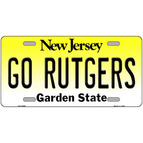 Go Rutgers Novelty Metal License Plate 12" x 6" (LP)