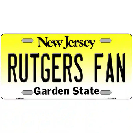 Rutgers Fan Novelty Metal License Plate 12" x 6" (LP)