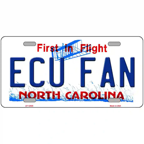 East Carolina Univ Fan Novelty Metal License Plate 12" x 6" (LP)