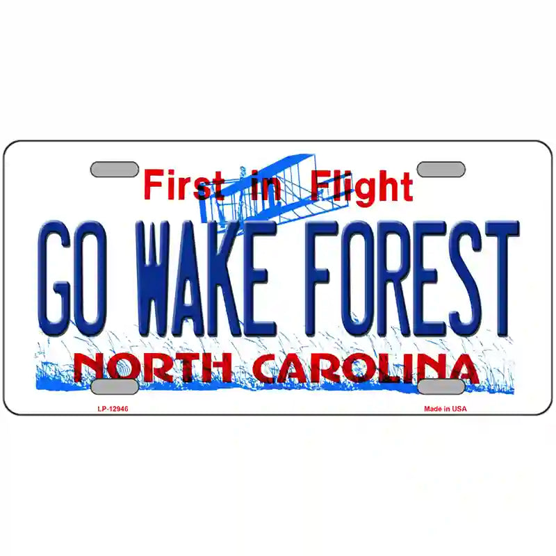 Go Wake Forest Novelty Metal License Plate 12" x 6" (LP)