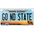 Go North Dakota State Novelty Metal License Plate 12" x 6" (LP)