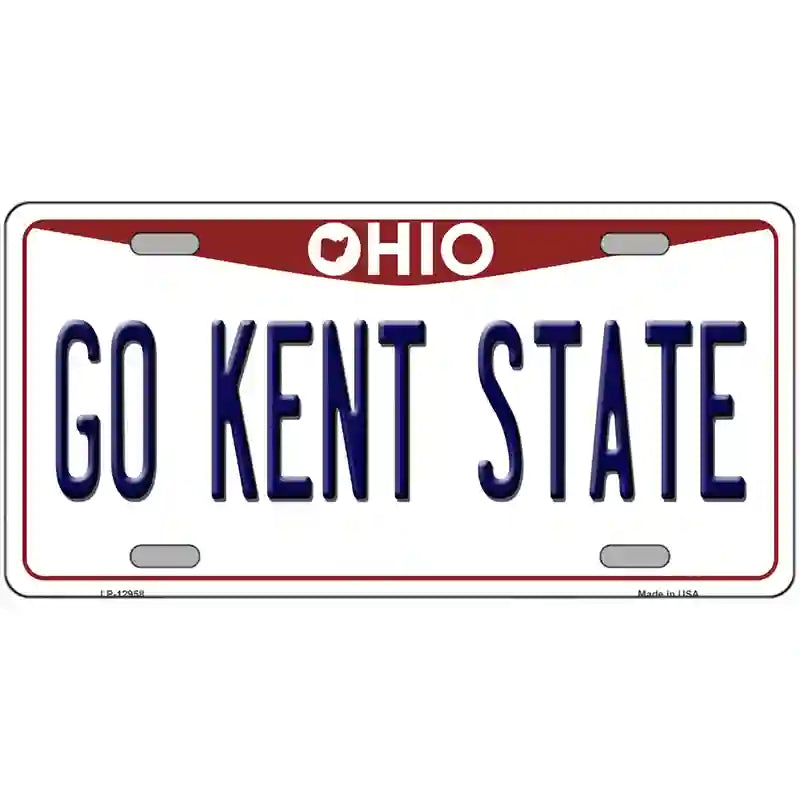 Go Kent State Novelty Metal License Plate 12" x 6" (LP)