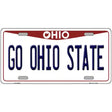 Go Ohio State Novelty Metal License Plate 12" x 6" (LP)