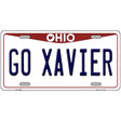 Go Xavier Novelty Metal License Plate 12" x 6" (LP)