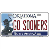 Go Sooners Novelty Metal License Plate 12" x 6" (LP)