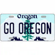 Go Oregon Novelty Metal License Plate 12" x 6" (LP)