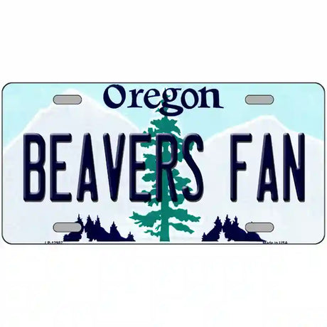 Beavers Fan Novelty Metal License Plate 12" x 6" (LP)