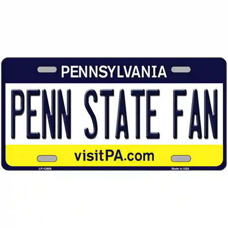 Penn State Fan Novelty Metal License Plate 12" x 6" (LP)