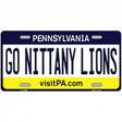 Go Nittany Lions Novelty Metal License Plate 12" x 6" (LP)