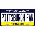 Pittsburgh Fan Novelty Metal License Plate 12" x 6" (LP)