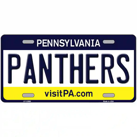 Panthers Novelty Metal License Plate 12" x 6" (LP)