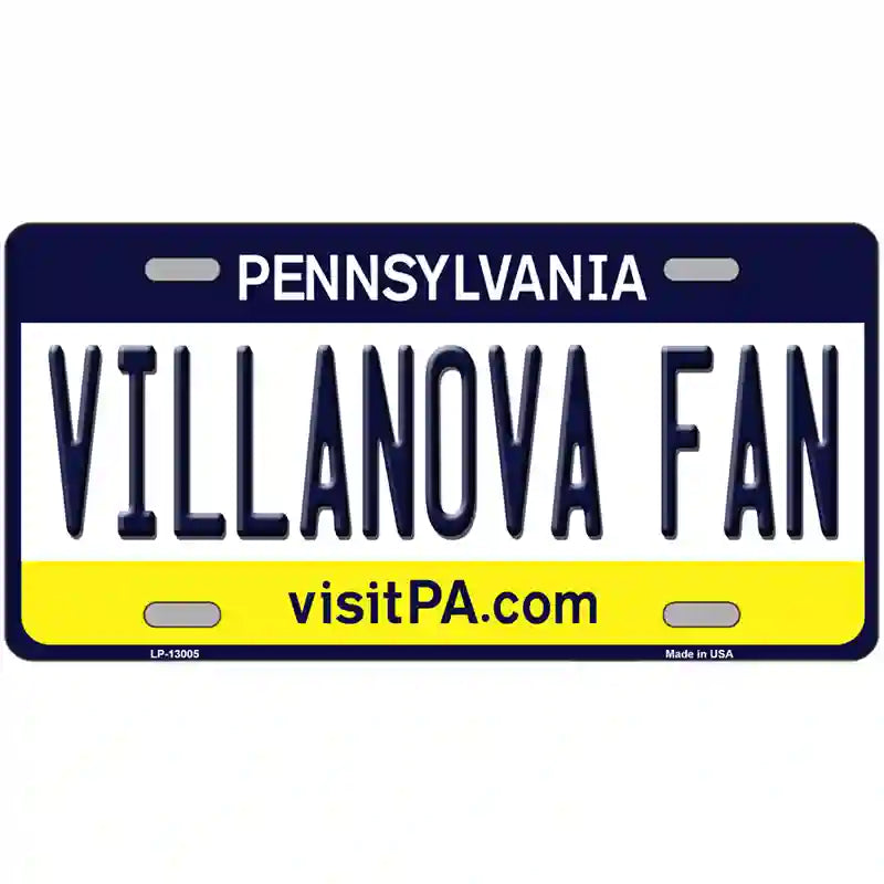 Villanova Fan Novelty Metal License Plate 12" x 6" (LP)