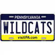 Wildcats Pennsylvania Novelty Metal License Plate 12" x 6" (LP)