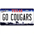 Go Cougars Novelty Metal License Plate 12" x 6" (LP)