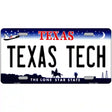 Texas Tech Novelty Metal License Plate 12" x 6" (LP)