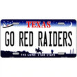 Go Red Raiders Novelty Metal License Plate 12" x 6" (LP)