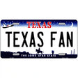 Texas Fan Novelty Metal License Plate 12" x 6" (LP)