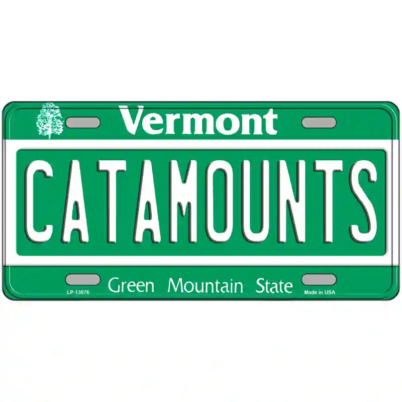 Catamounts Novelty Metal License Plate 12" x 6" (LP)