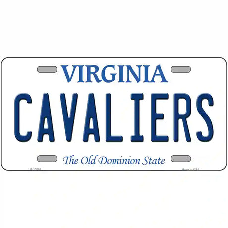 Cavaliers Novelty Metal License Plate 12" x 6" (LP)