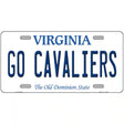 Go Cavaliers Novelty Metal License Plate 12" x 6" (LP)