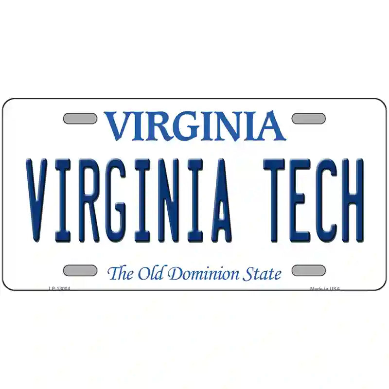 Virginia Tech Novelty Metal License Plate 12" x 6" (LP)