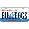 Bulldogs Washington State Novelty Metal License Plate 12" x 6" (LP)