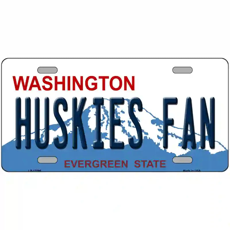 Huskies Fan Washington Novelty Metal License Plate 12" x 6" (LP)