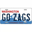 Go Zags Novelty Metal License Plate 12" x 6" (LP)