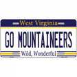 Go Mountaineers Novelty Metal License Plate 12" x 6" (LP)