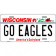 Go Eagles Wisconsin Novelty Metal License Plate 12" x 6" (LP)